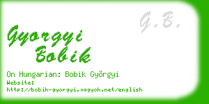 gyorgyi bobik business card